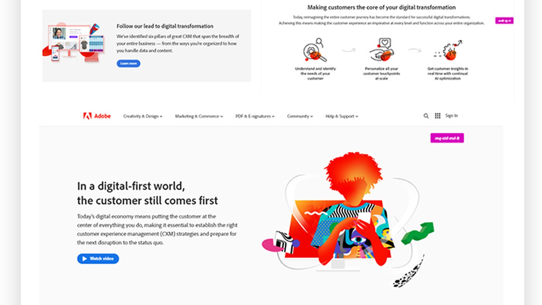 Adobe B2B site components