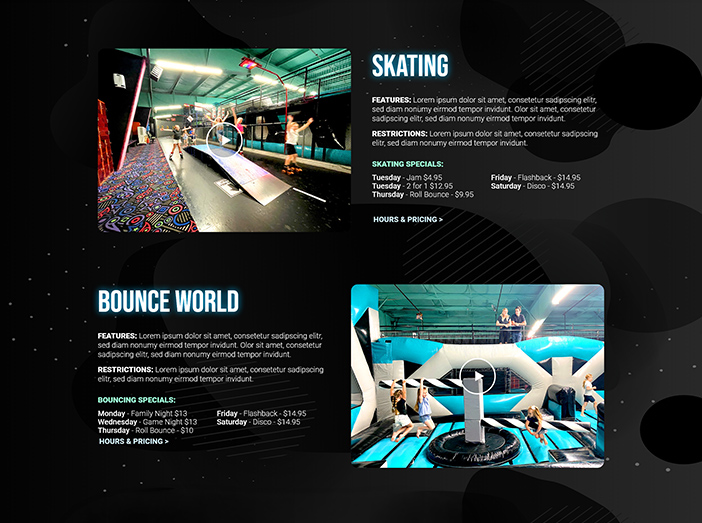 Classic Fun Center hotbar navigation