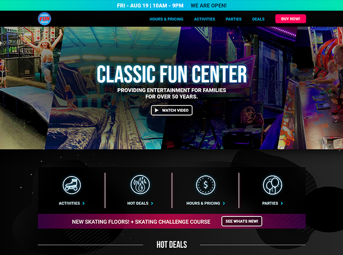Classic Fun Center original site clutter