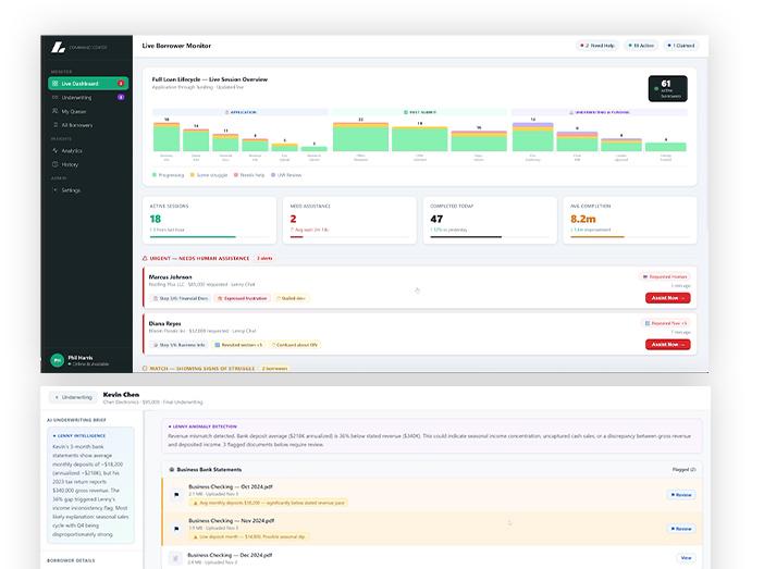 Lendio human-in-the-loop review interface